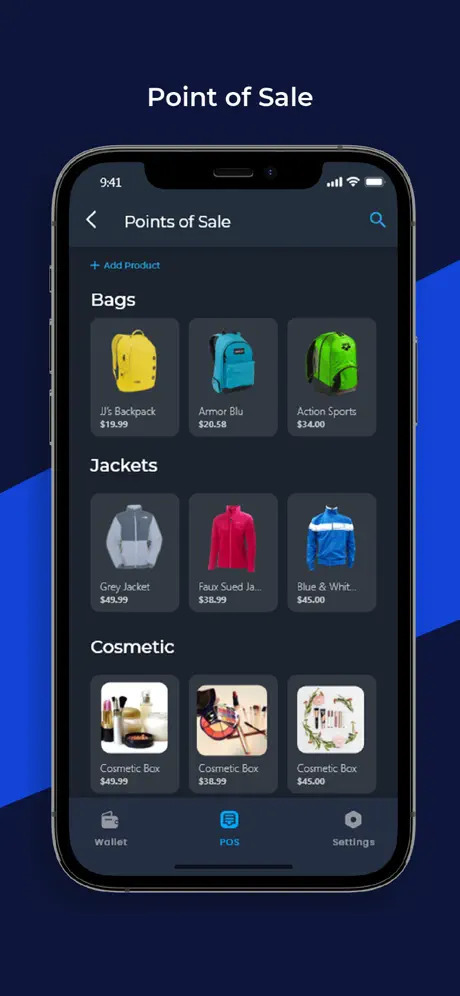 Block Merchants point-of-sale screen