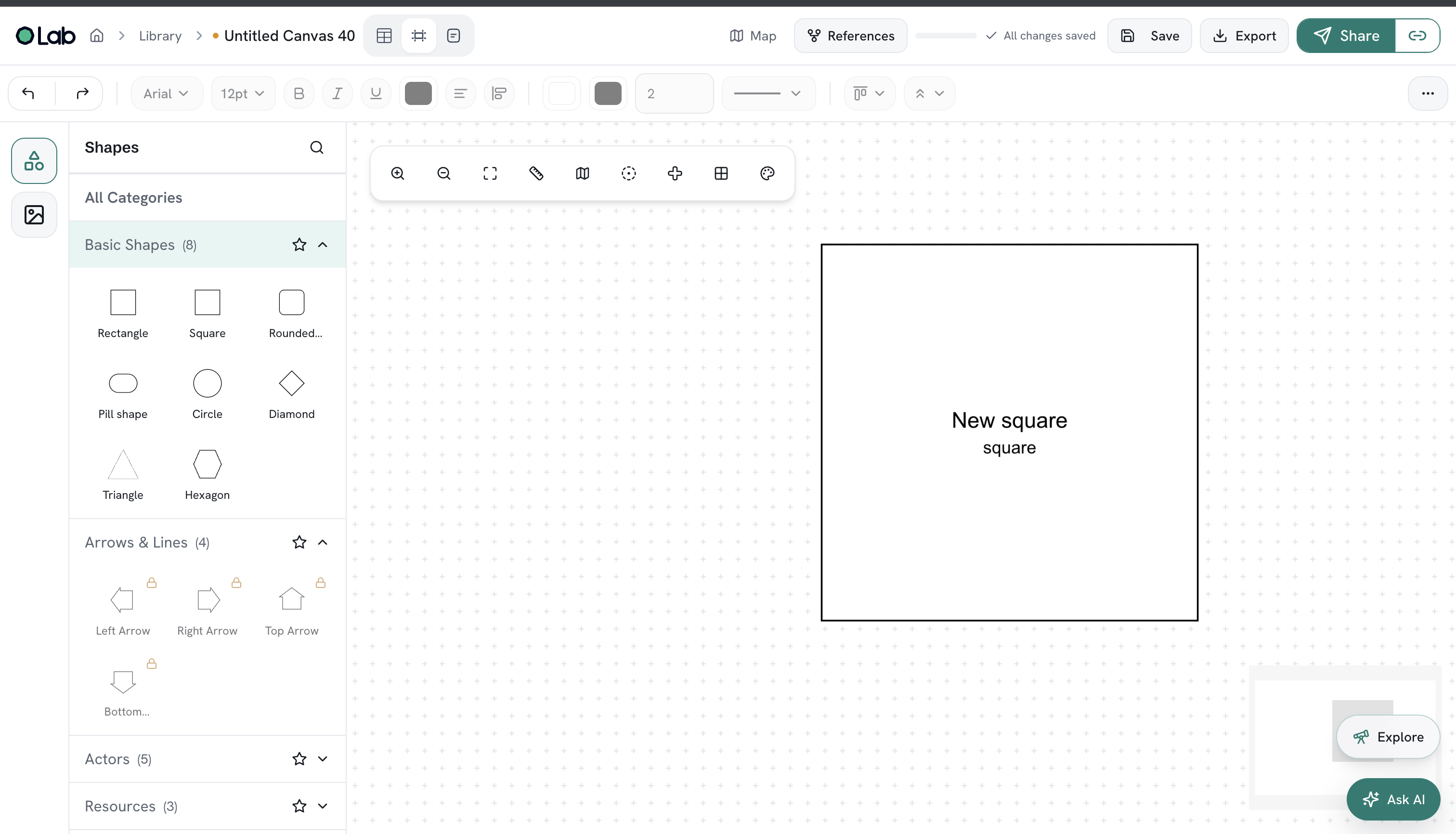 OLAB workflow canvas